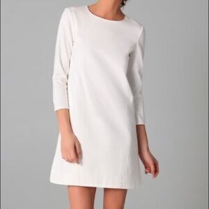 TIBI | White 3/4 Sleeve Midi Dress